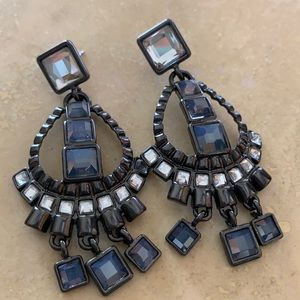 Lia Sophia Dispatch Blue Rhinestone Drop Earrings